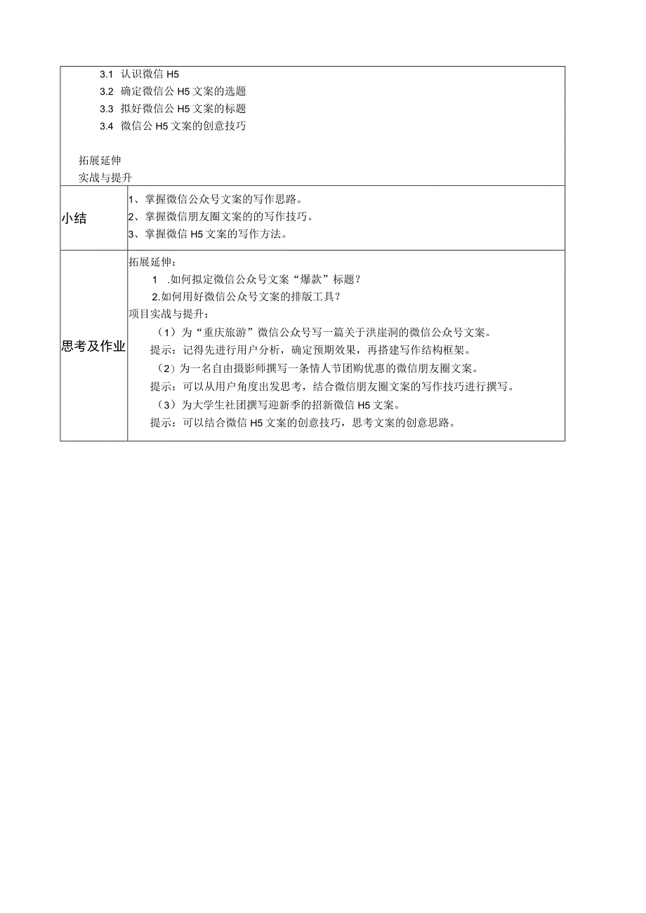 新媒体文案写作实战教程（微课版）教案 项目四 微信文案写作.docx_第2页