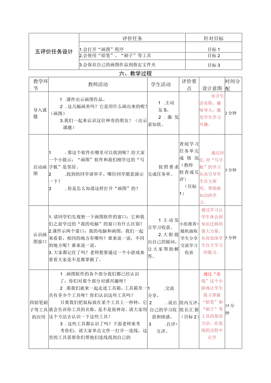 河南大学版信息技术三上 第12课《小雨沙沙》曲配画 教案（表格式）.docx_第2页