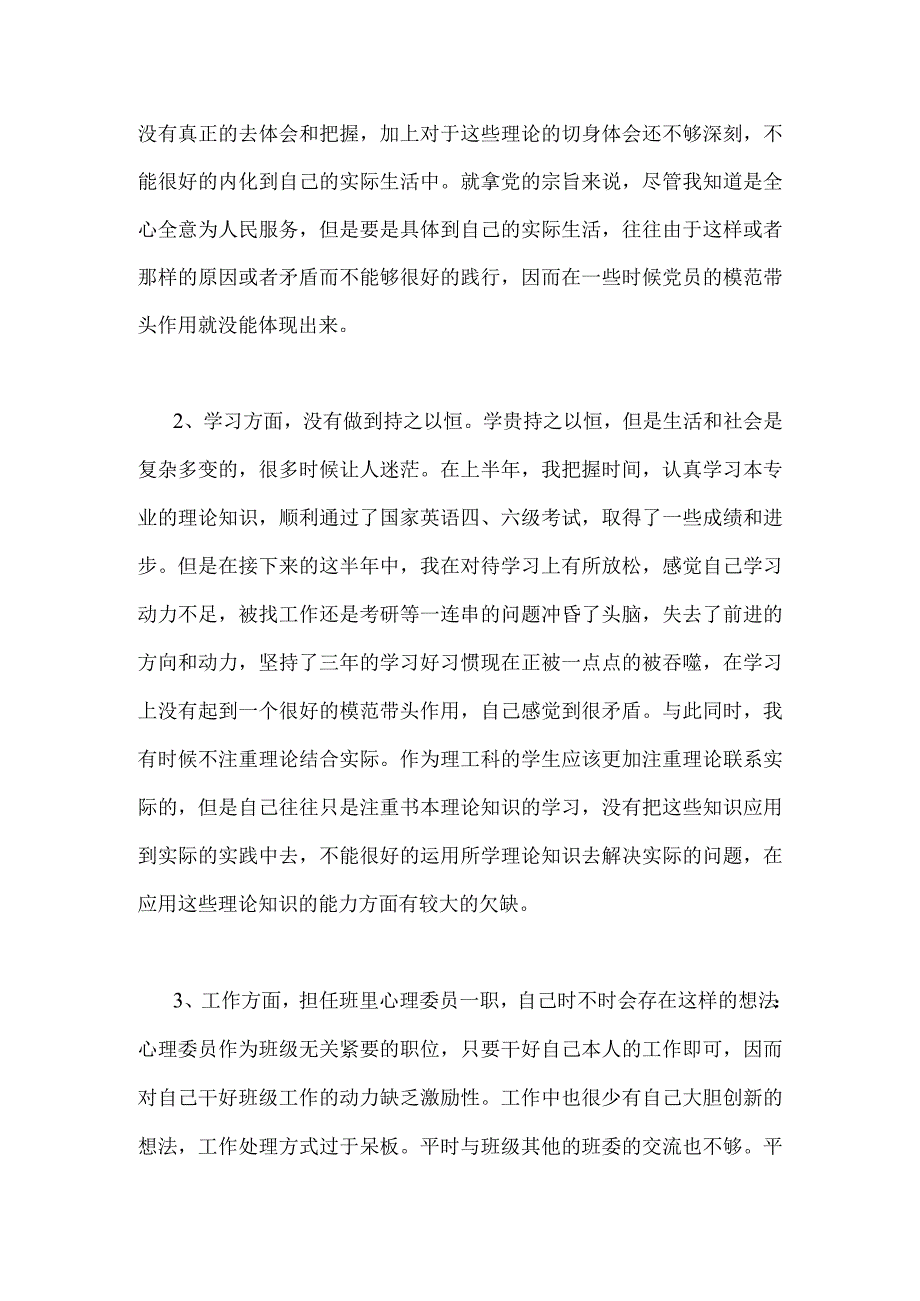 2023年纪检监察干部党性分析报告与党支部书记党性分析材料告两篇文.docx_第2页