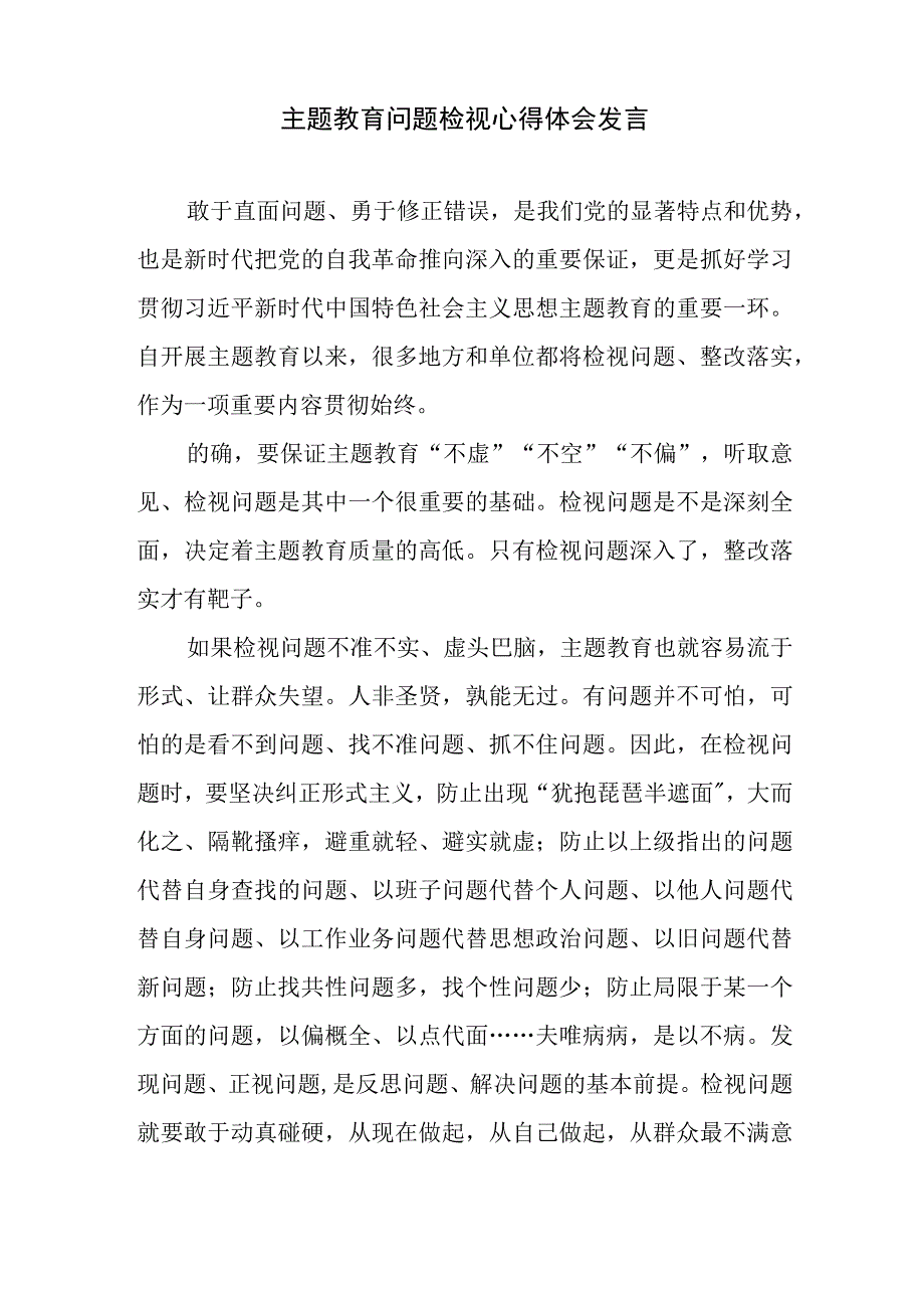 主题教育问题检视心得体会发言深学笃行心得体会发言.docx_第2页