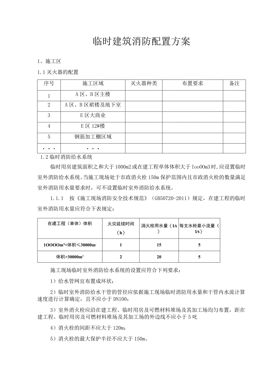 临时建筑消防配置方案.docx_第1页