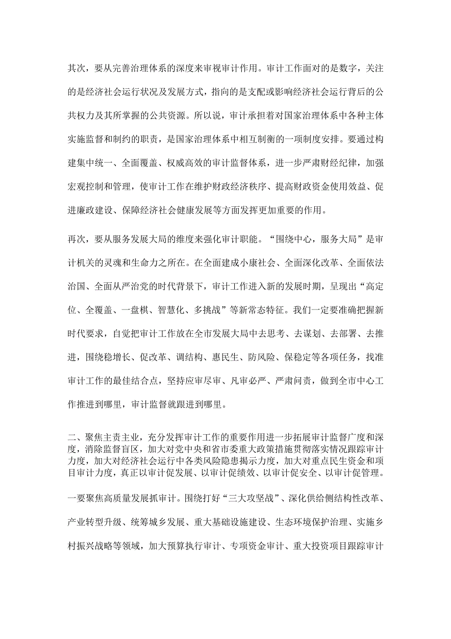 X市审计委员会第一次会议讲话.docx_第2页