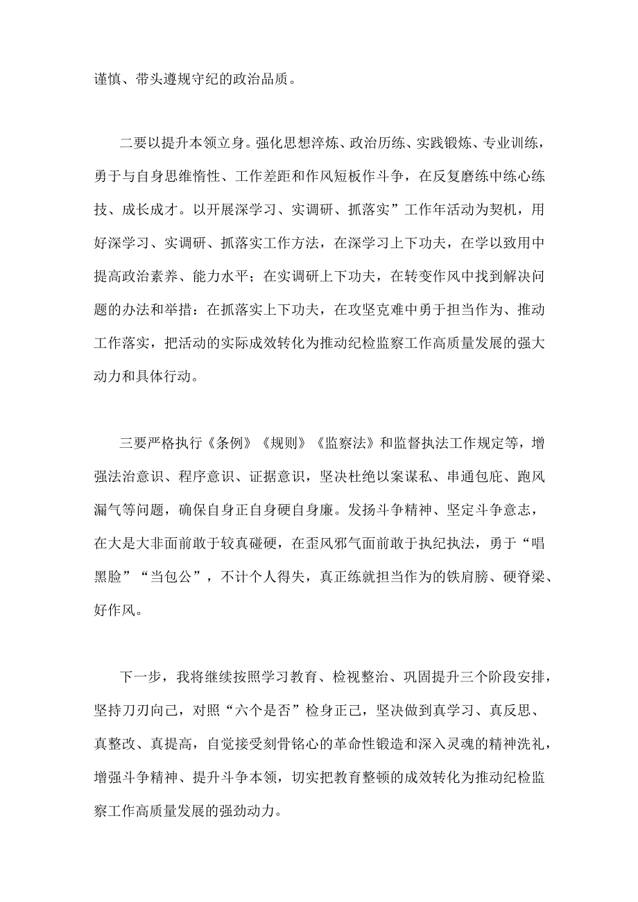 2023年纪检巡察干部教育整顿学习党性分析报告与街道党工委副书记党性分析报告2篇供参考.docx_第2页