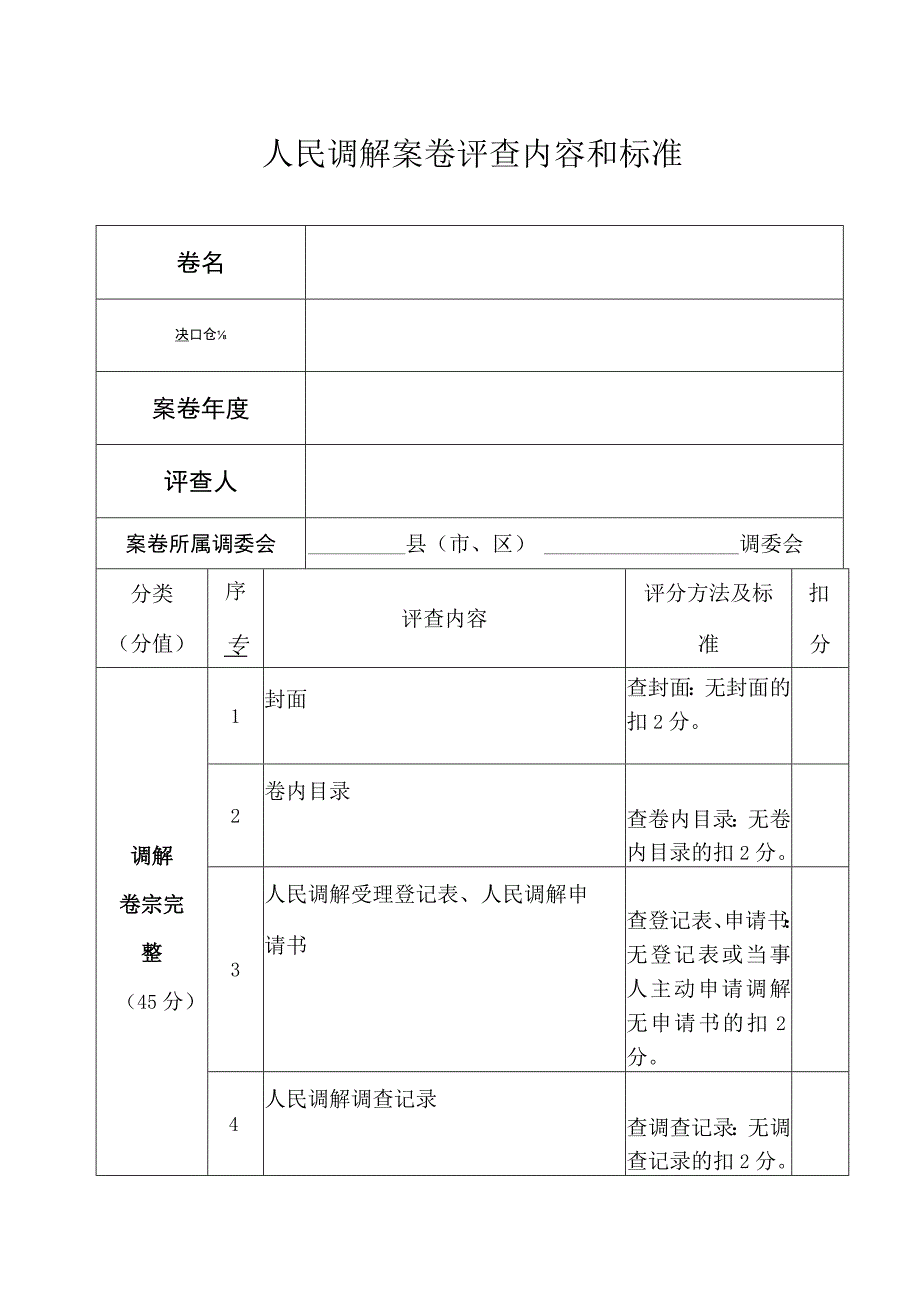 人民调解案卷评查内容和标准新版.docx_第1页