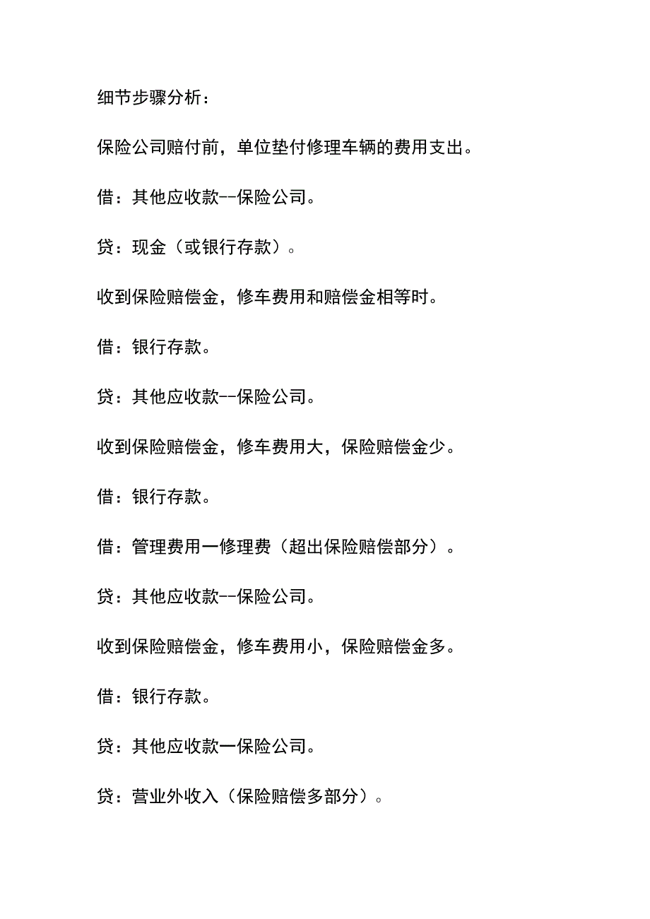 公司的车辆出了车祸收到的保险金赔偿款的会计账务处理.docx_第2页