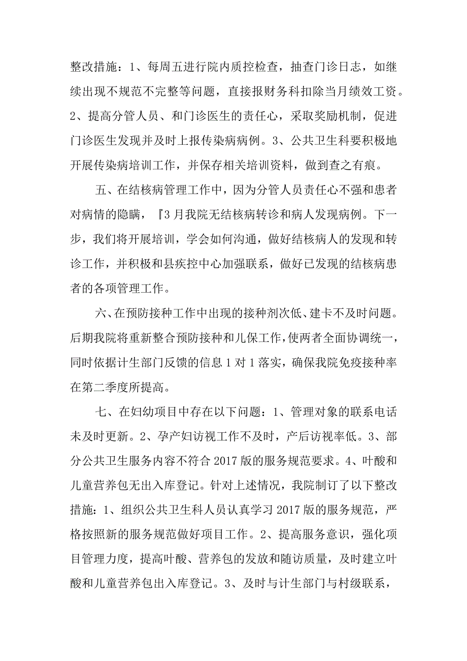 医院季度公卫督导检查有关问题的整改报告.docx_第2页