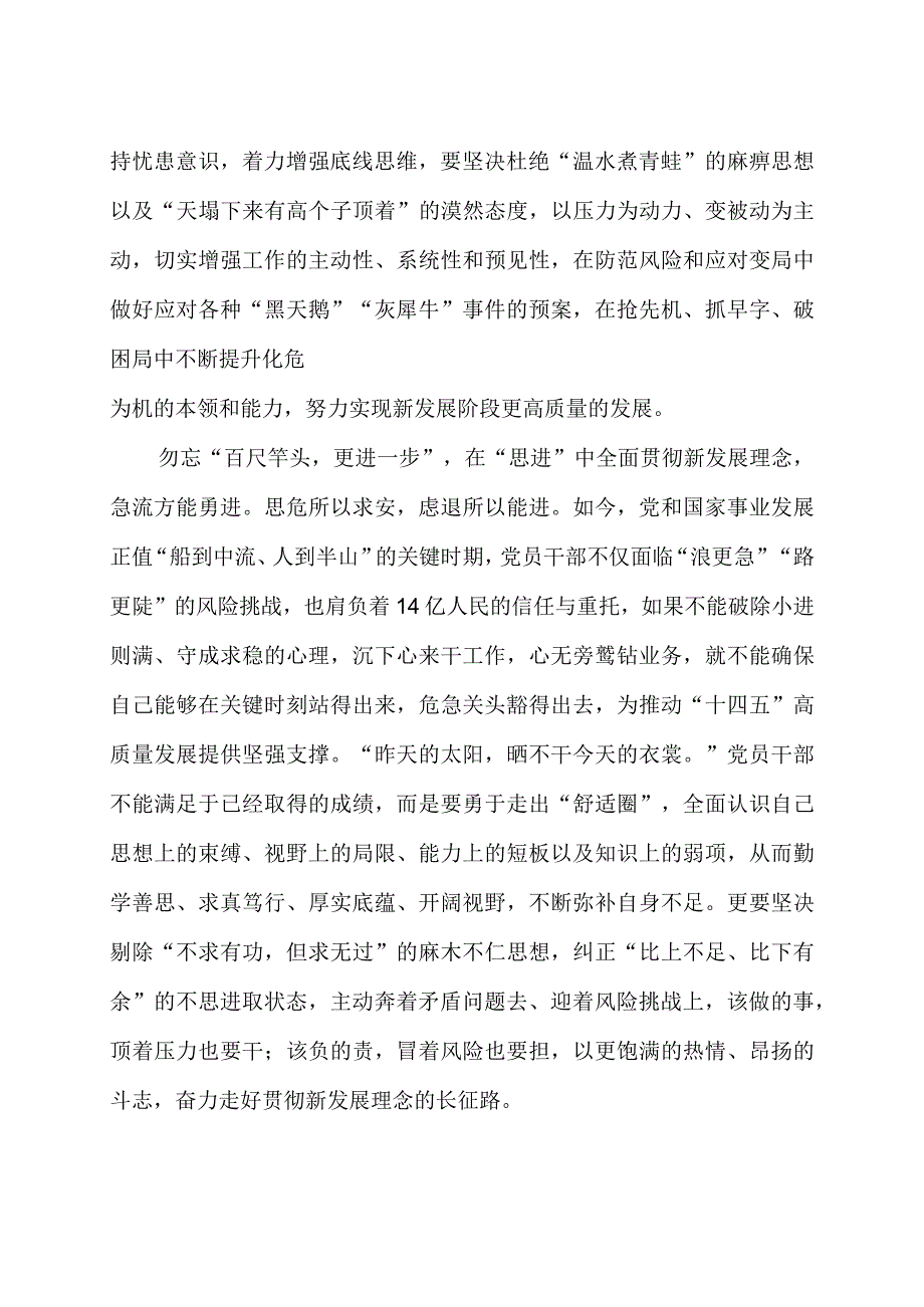 学习贯彻《全党必须完整准确全面贯彻新发展理念》心得体会3篇.docx_第2页