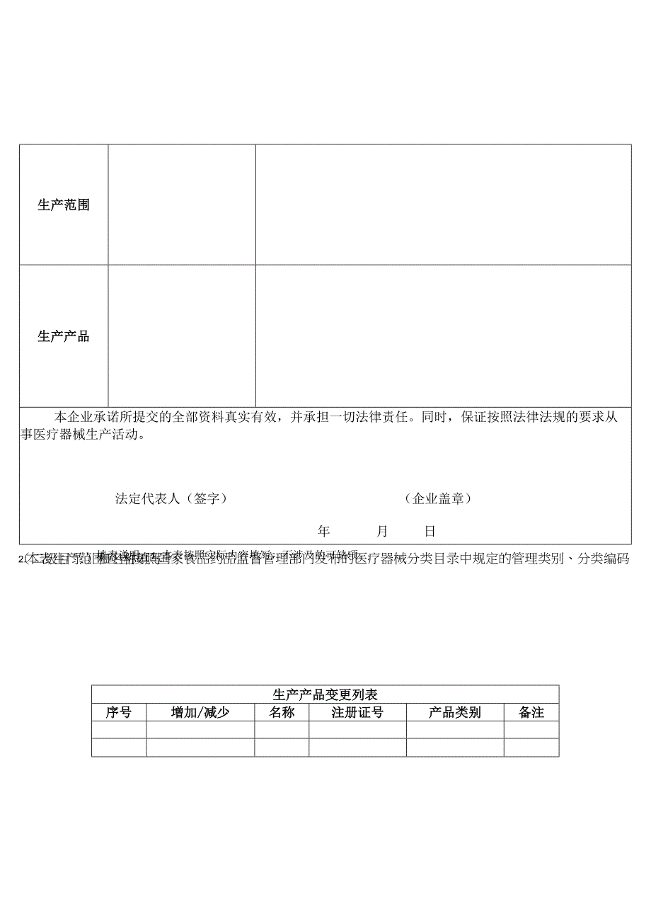 医疗器械生产地址非文字性变更空白表.docx_第3页