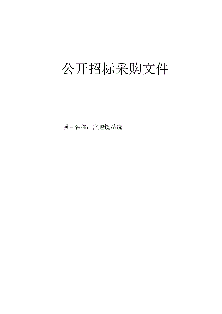 妇幼保健院宫腔镜系统项目招标文件.docx_第1页