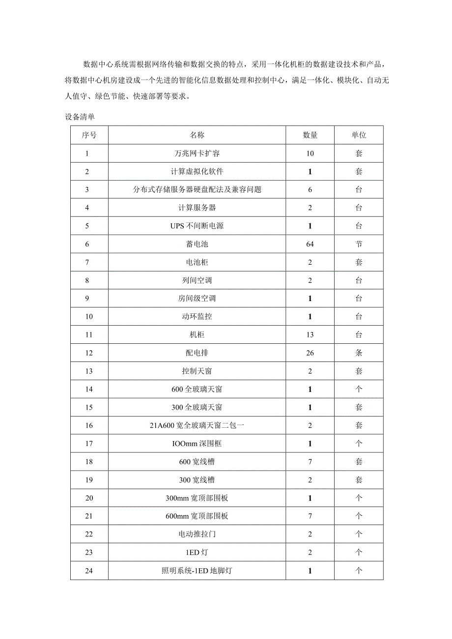 数据中心机房建设项目清单模板.docx_第3页