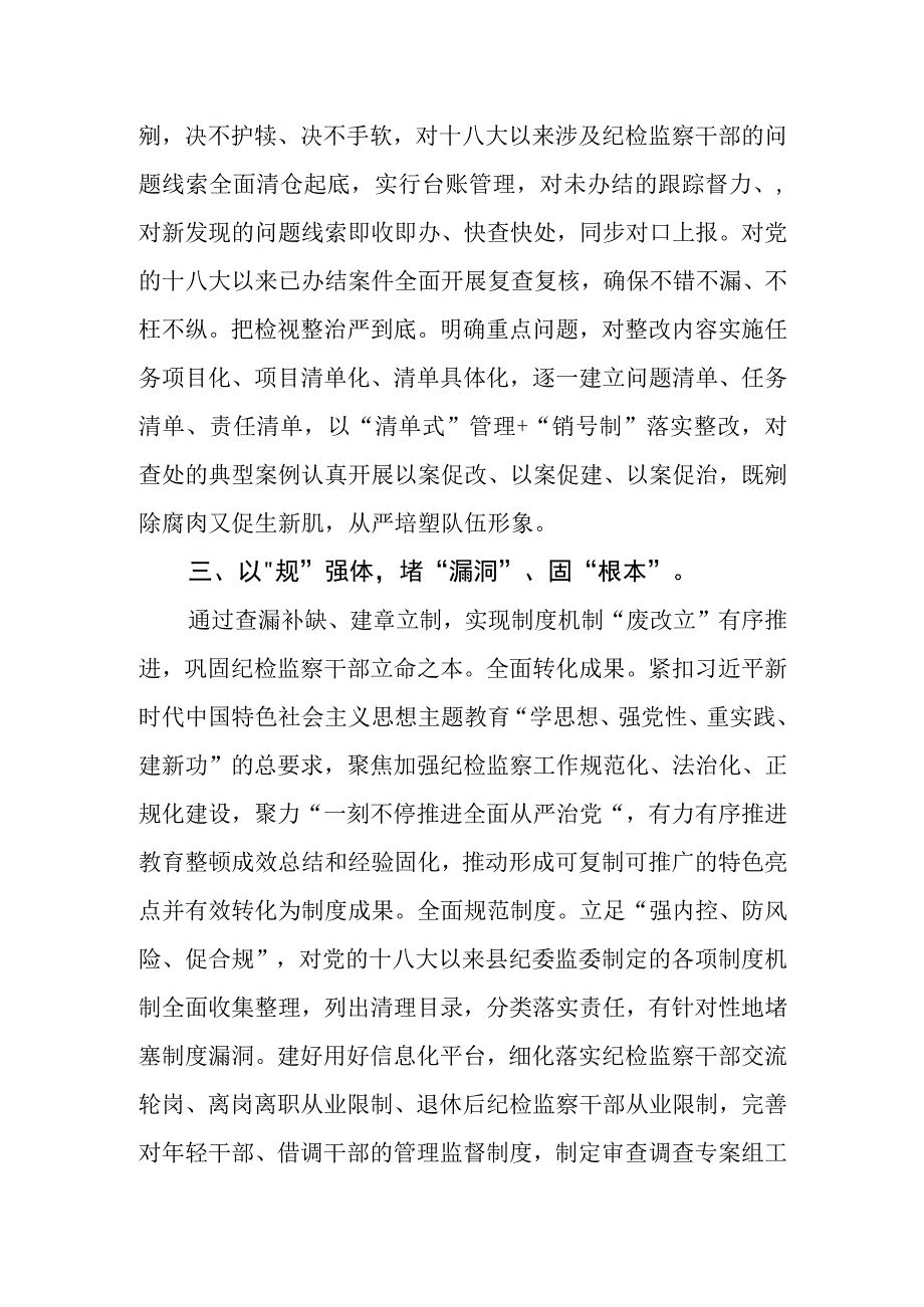 县纪委书记纪检监察干部队伍教育整顿心得体会感悟.docx_第3页