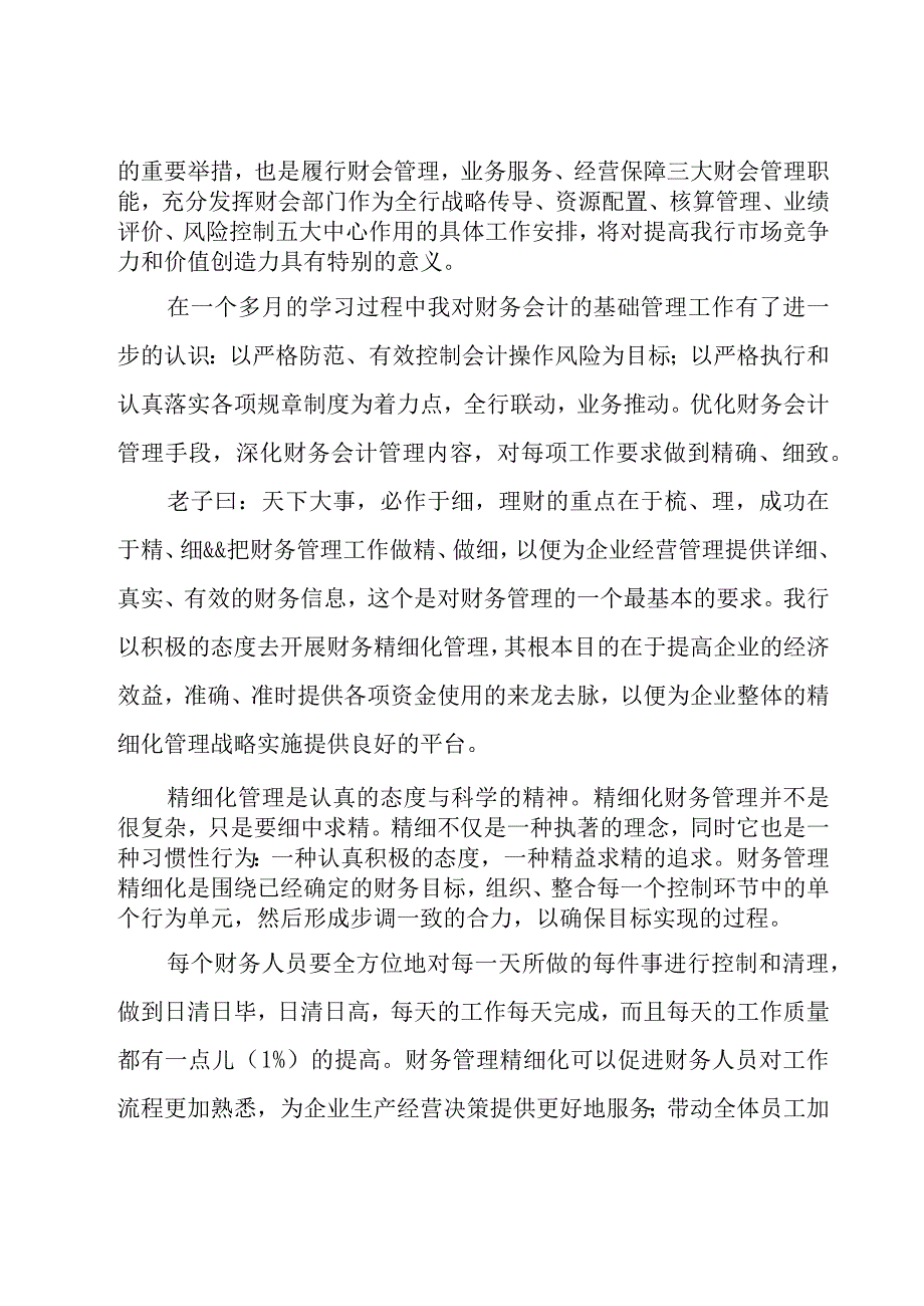 财务精细化管理工作总结范文10篇.docx_第2页