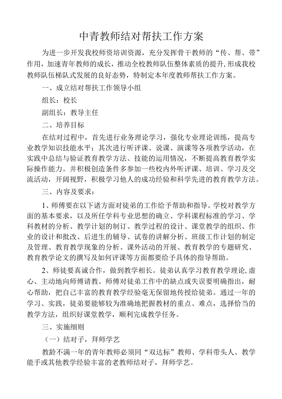 青年教师结对帮扶工作方案.docx_第1页