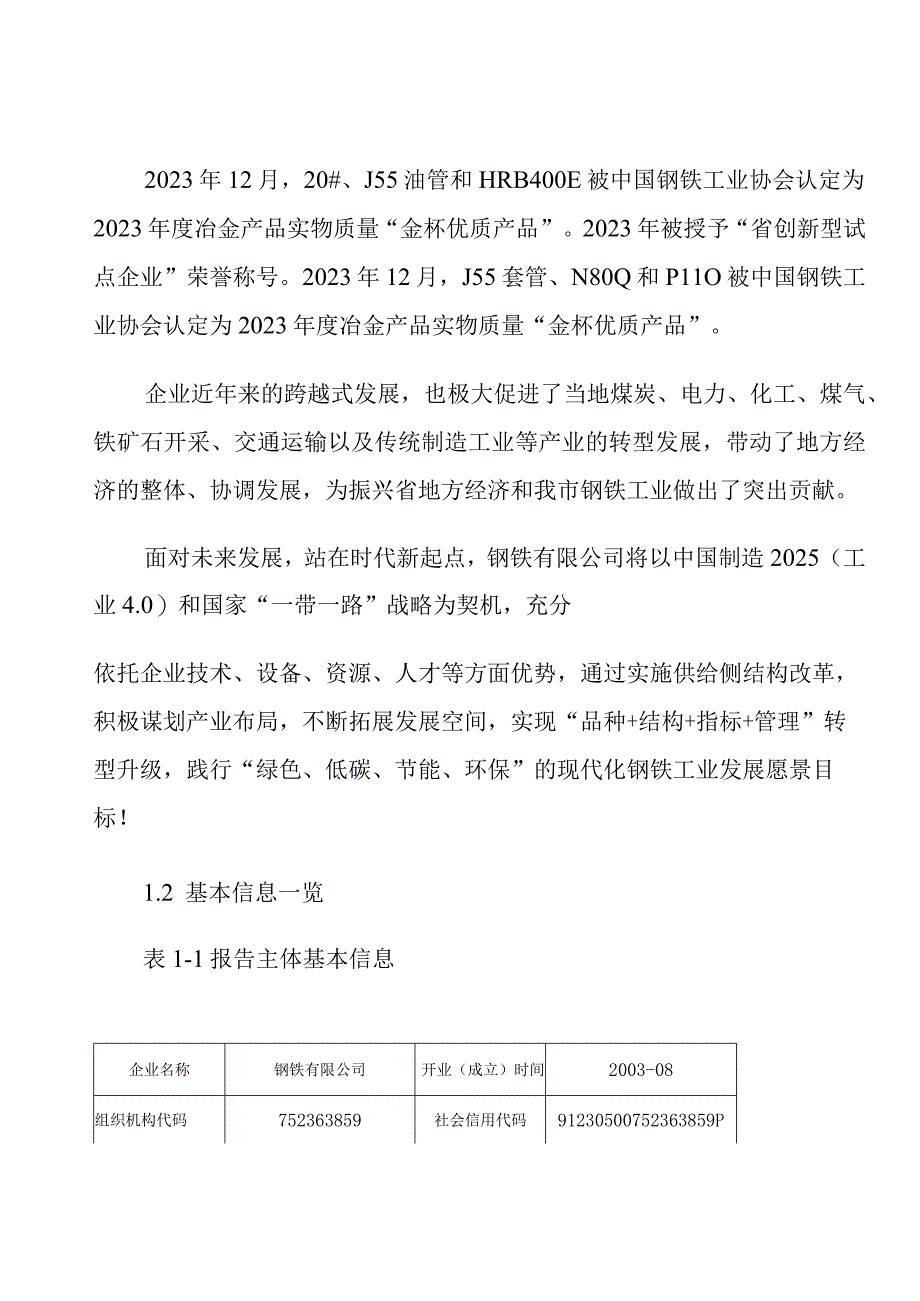 钢铁公司年度温室气体排放信息披露书.docx_第3页