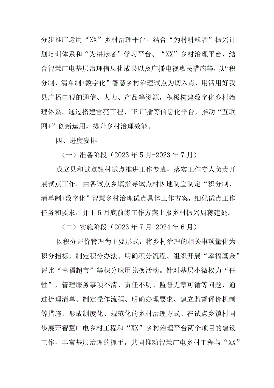 XX县开展积分制清单制＋数字化智慧乡村治理试点工作实施方案.docx_第3页