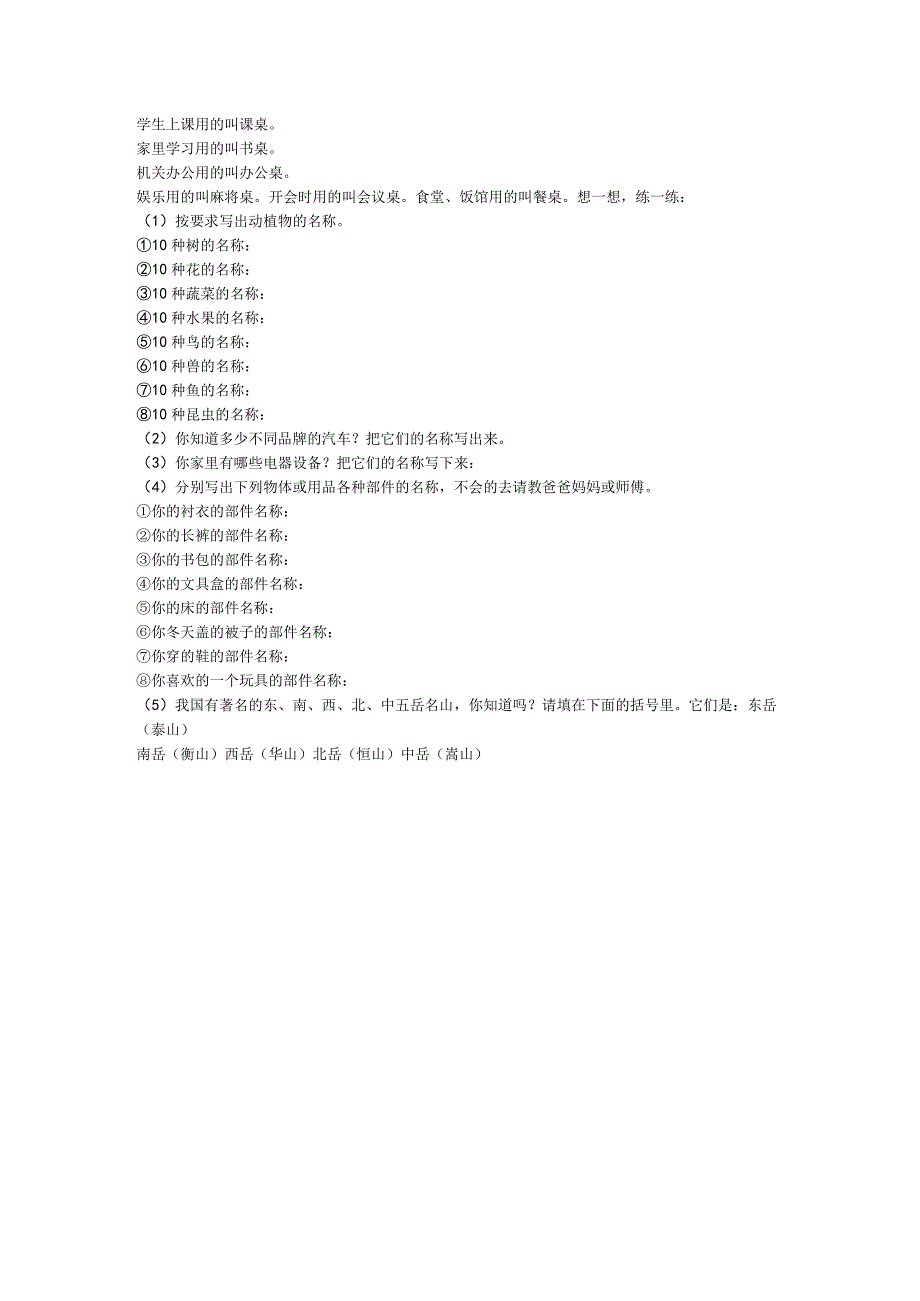 2023年初中作文基本功训练第一讲：多认识事物注意积累表示名称的词语.docx_第2页