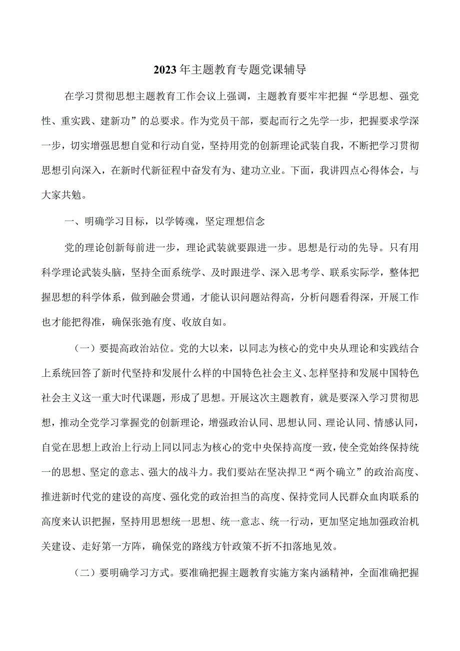 2023年主题教育专题党课辅导.docx_第1页