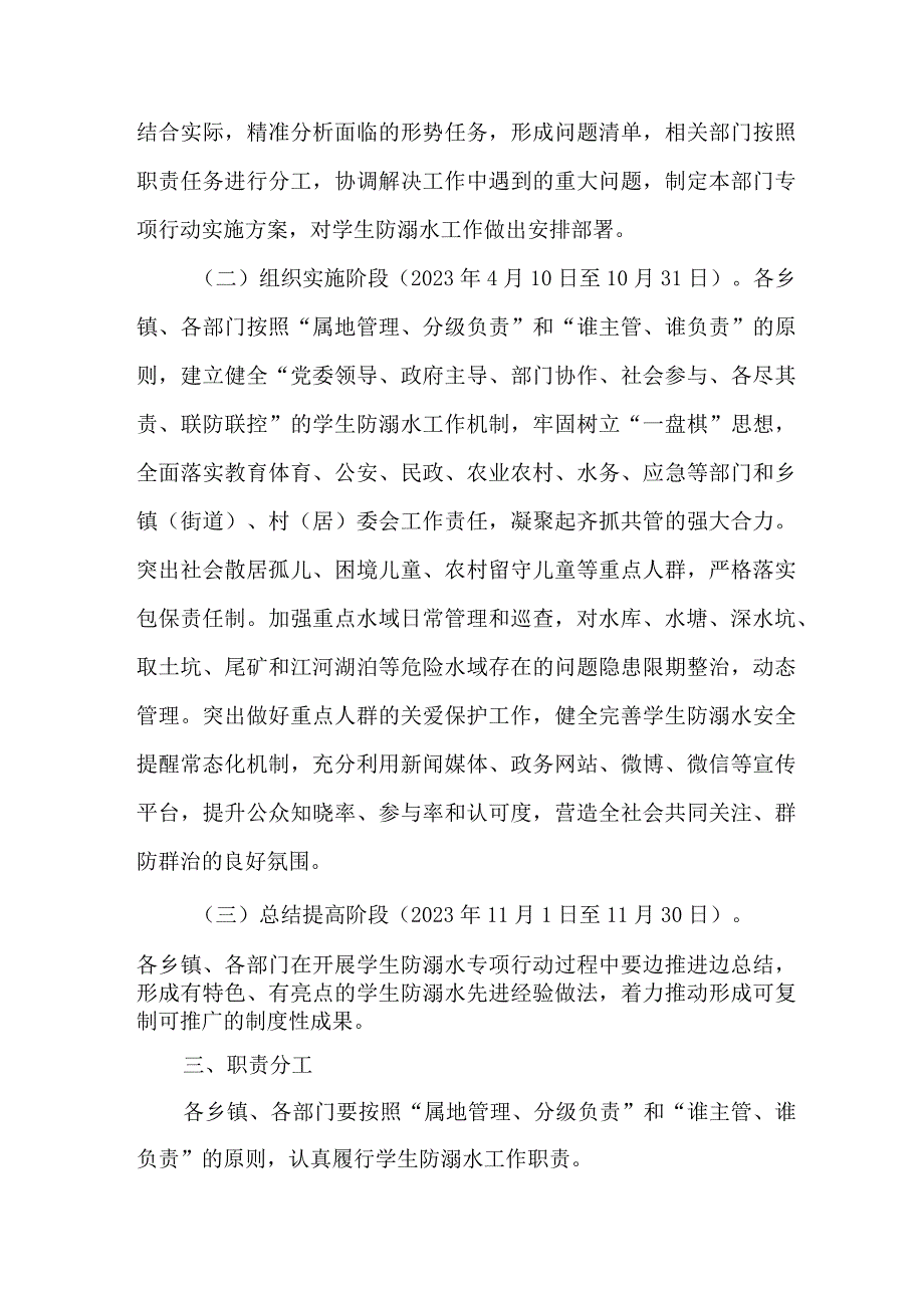 2023年区县开展预防学生溺水专专项行动方案 汇编6份.docx_第2页