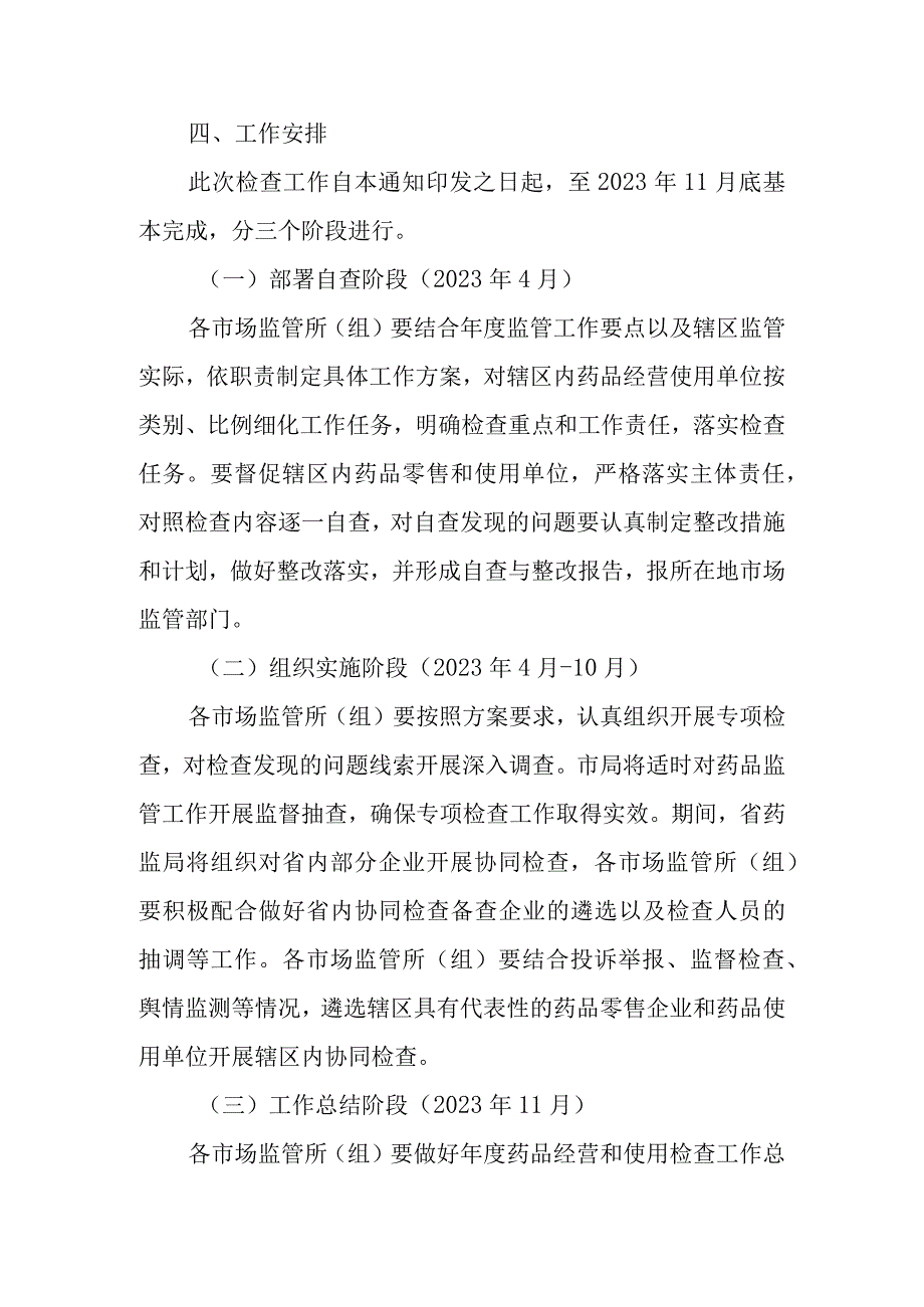 2023年XX区药品经营和使用环节专项检查工作方案.docx_第3页