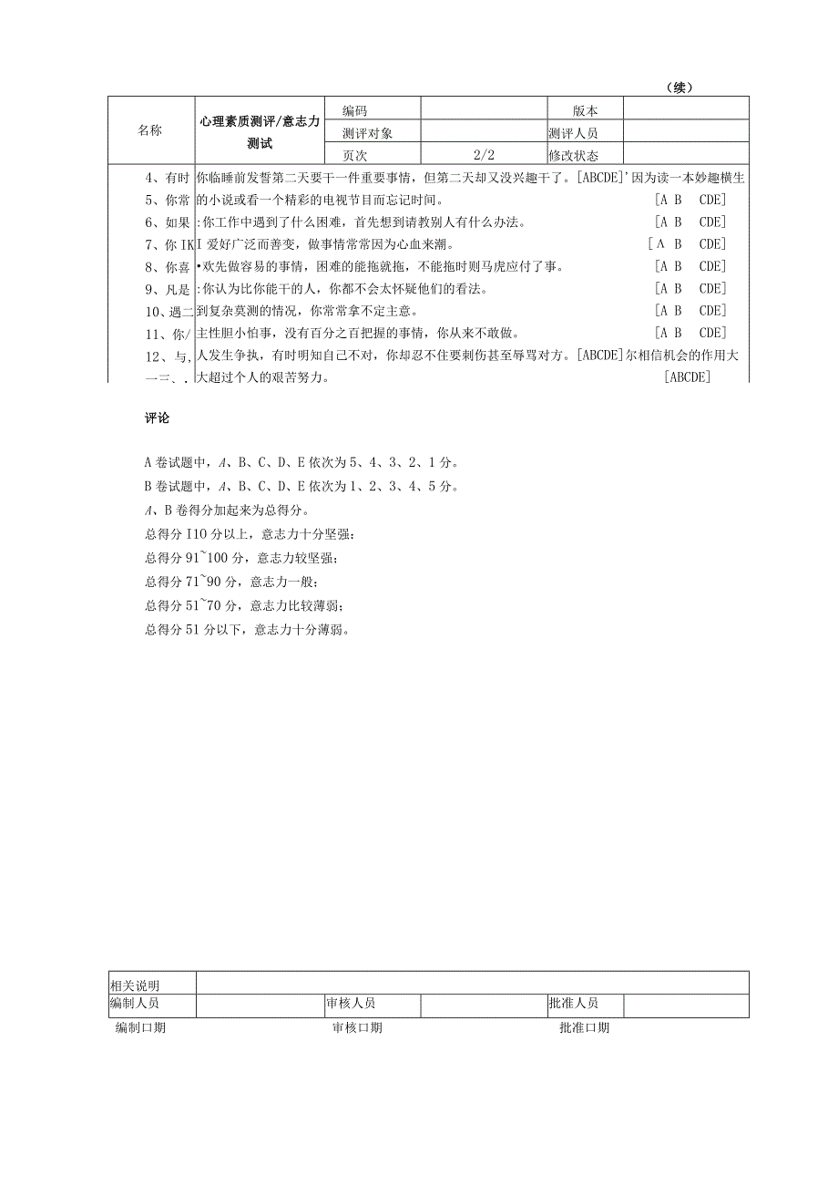 企业员工心理素质意志力测试.docx_第2页