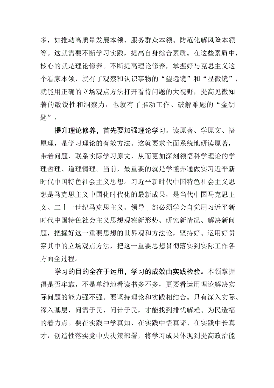 中心组研讨发言着力提升理论修养.docx_第2页