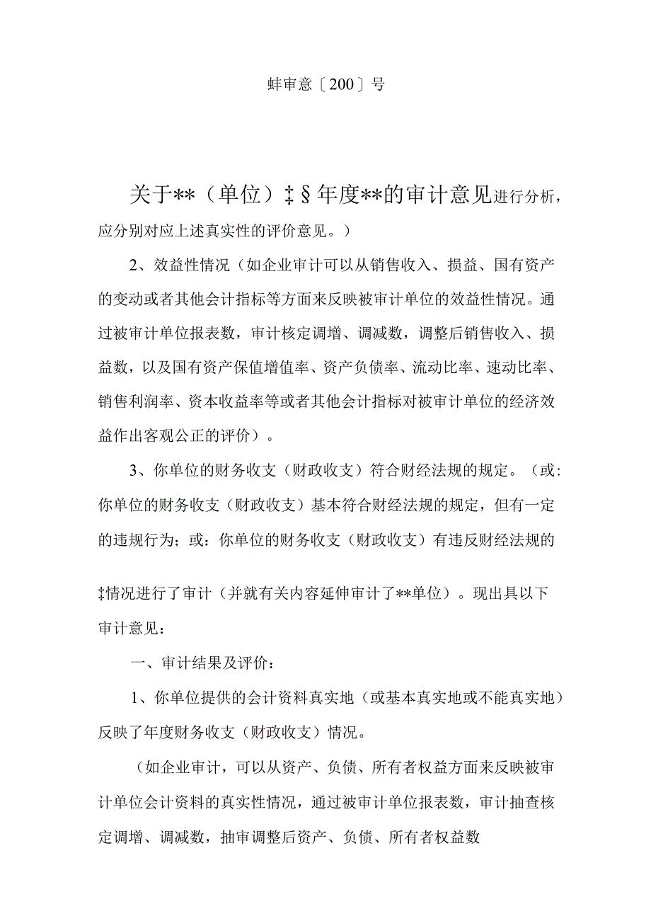 审计意见书模板.docx_第1页