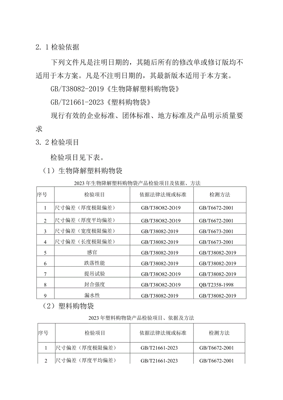 南昌市市场监督管理局2023年塑料购物袋产品质量监督抽检实施方案.docx_第3页