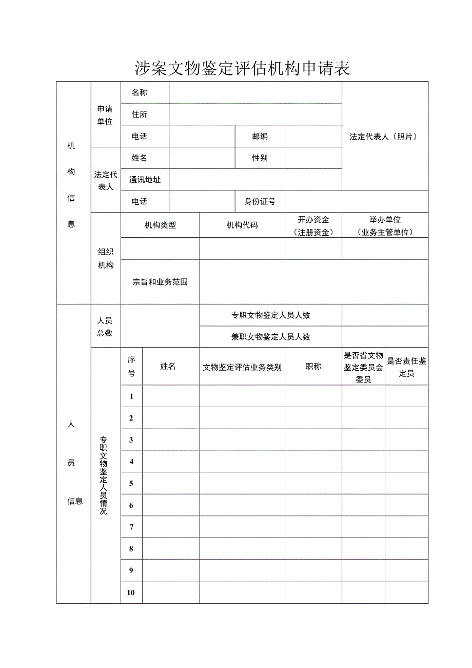 涉案文物鉴定评估机构申请表.docx_第1页