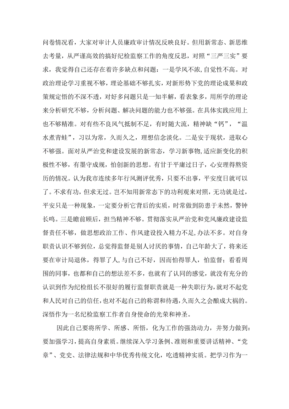 纪检监察干部关于纪检监察干部队外教育整顿个人剖析材料四篇精选供参考.docx_第2页