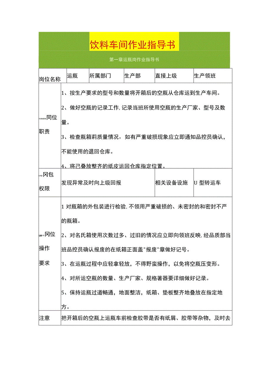 饮料车间作业指导书.docx_第1页