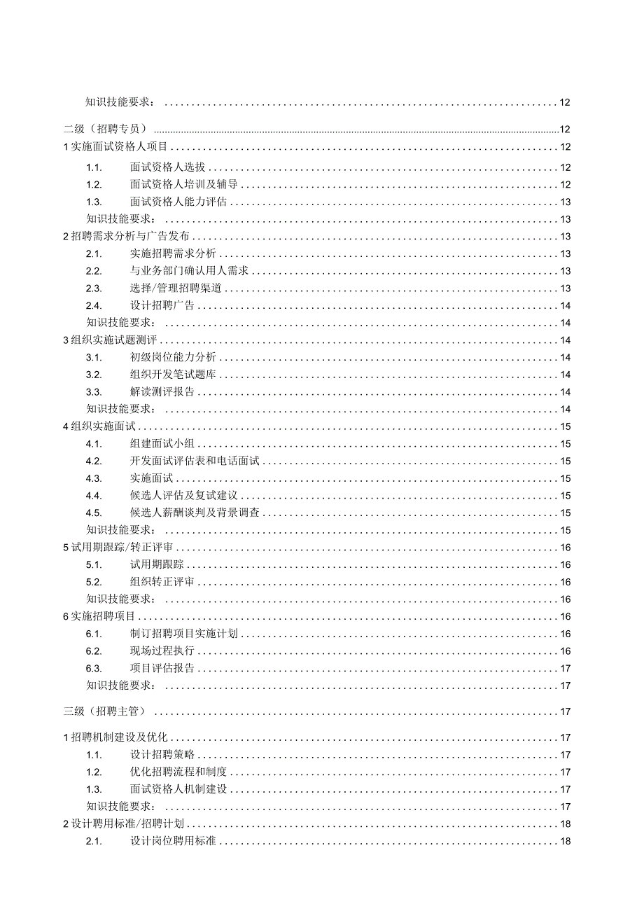 集团公司招聘专员任职资格标准体系及级别划分行为标准.docx_第2页