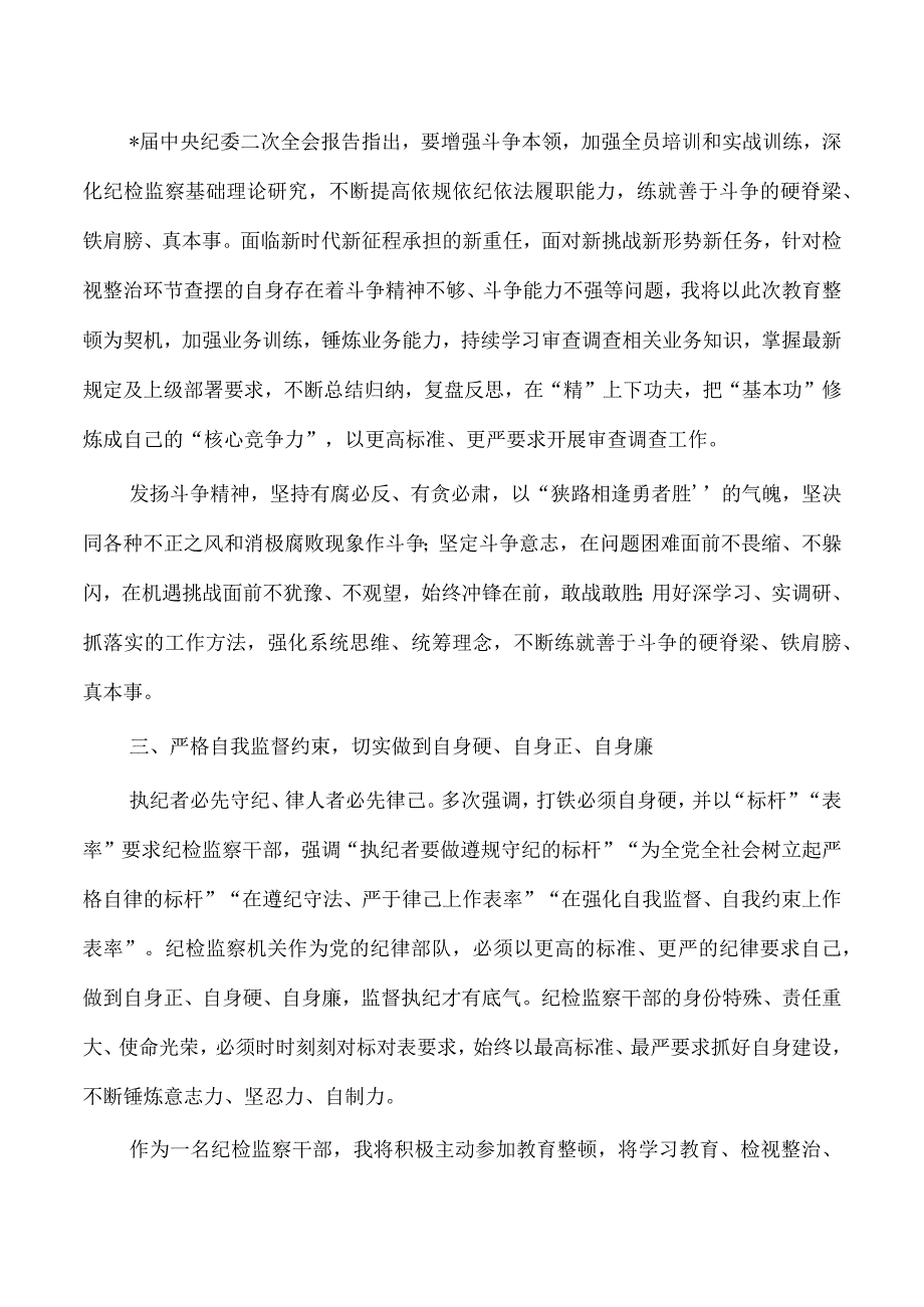 纪检牢记嘱托永葆铁军本色研讨发言.docx_第3页