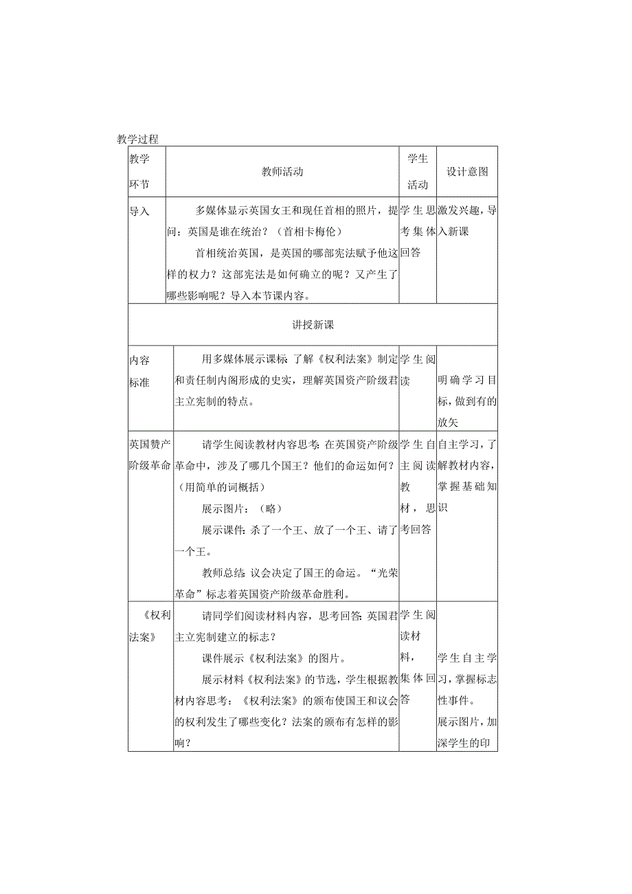 第18课 英国的君主立宪制 教学设计.docx_第2页