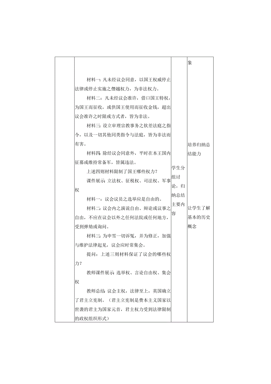 第18课 英国的君主立宪制 教学设计.docx_第3页