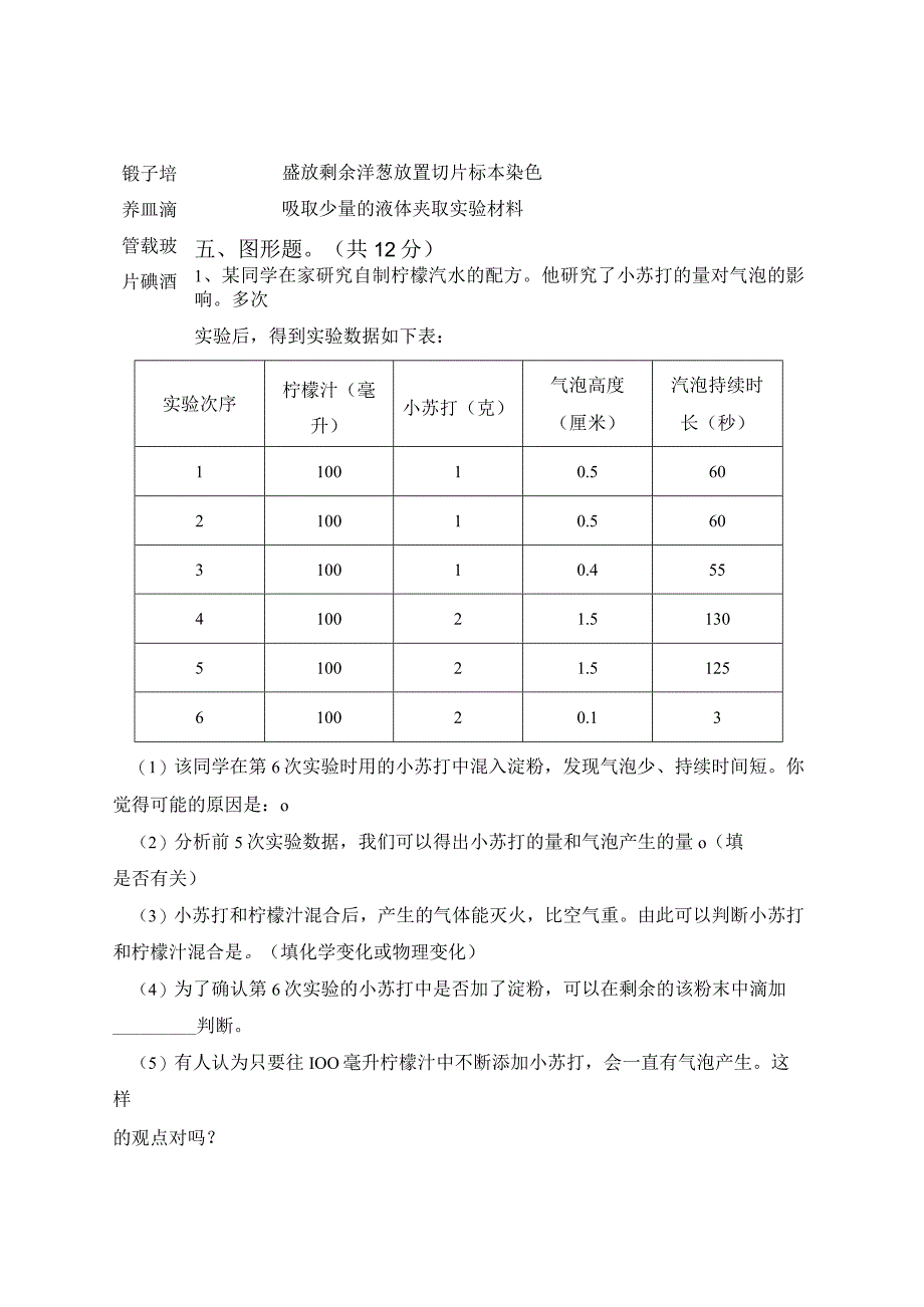 教科版2023年小学科学六年级下册期末综合素质水平测试卷含答案.docx_第3页