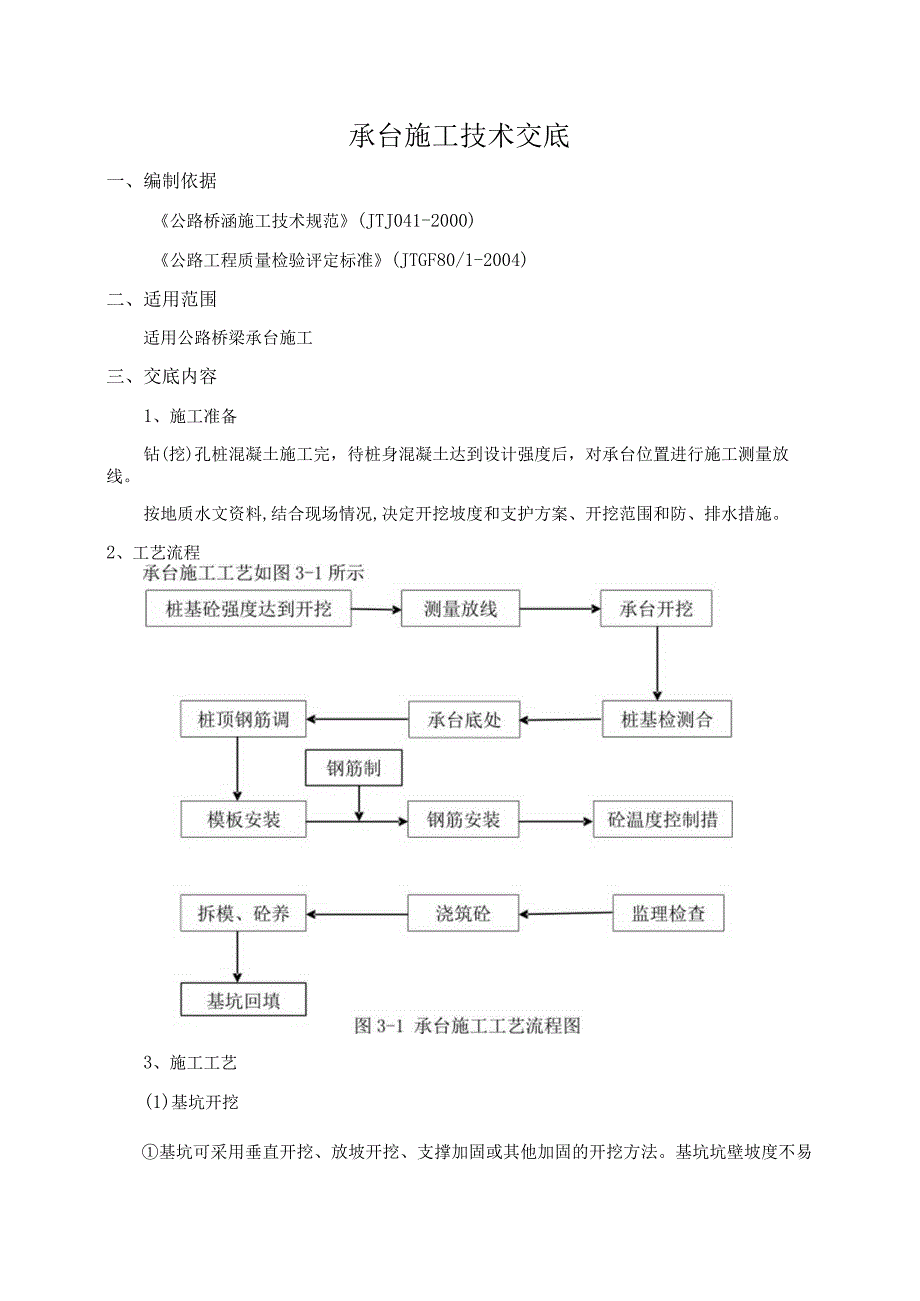 承台施工技术交底记录.docx_第1页