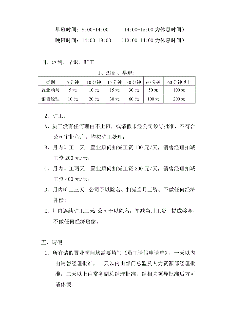 物业顾问公司现场考勤管理制度.docx_第2页