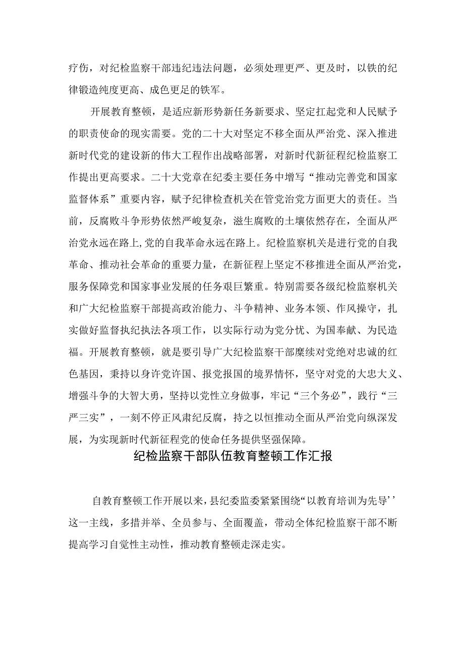 纪检监察干部队伍教育整顿活动研讨发言四篇精选供参考.docx_第3页