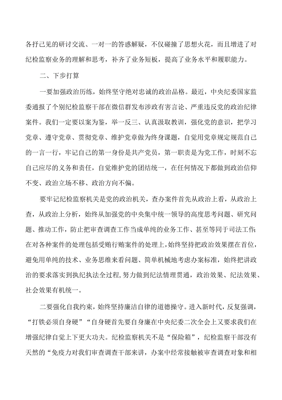 纪检整顿培训班研讨交流发言体会.docx_第2页