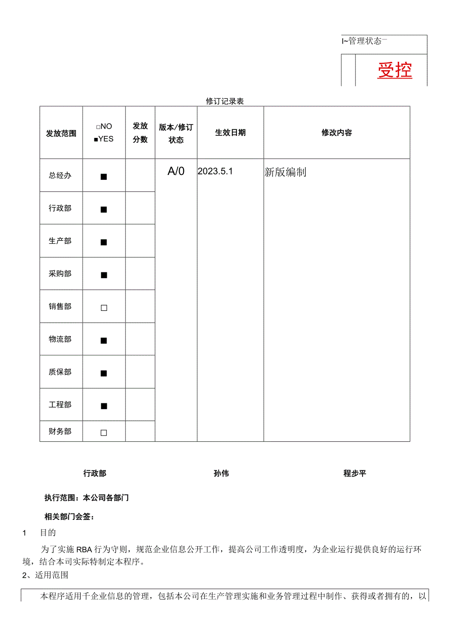 RBA-SP-45 信息公开管理程序.docx_第1页