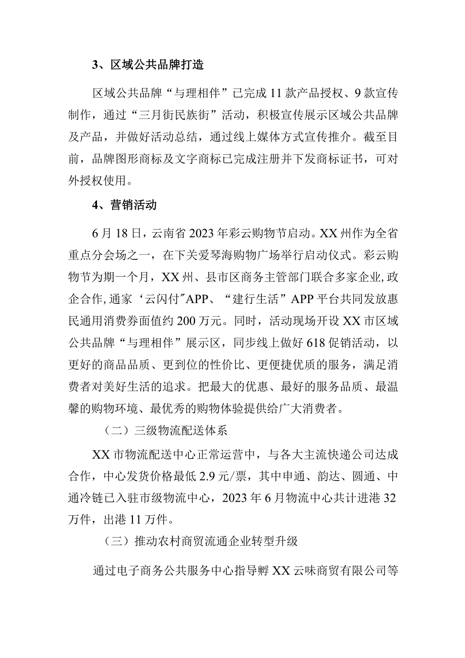 2023年电子商务进农村综合示范项目六月工作进度汇报材料.docx_第2页