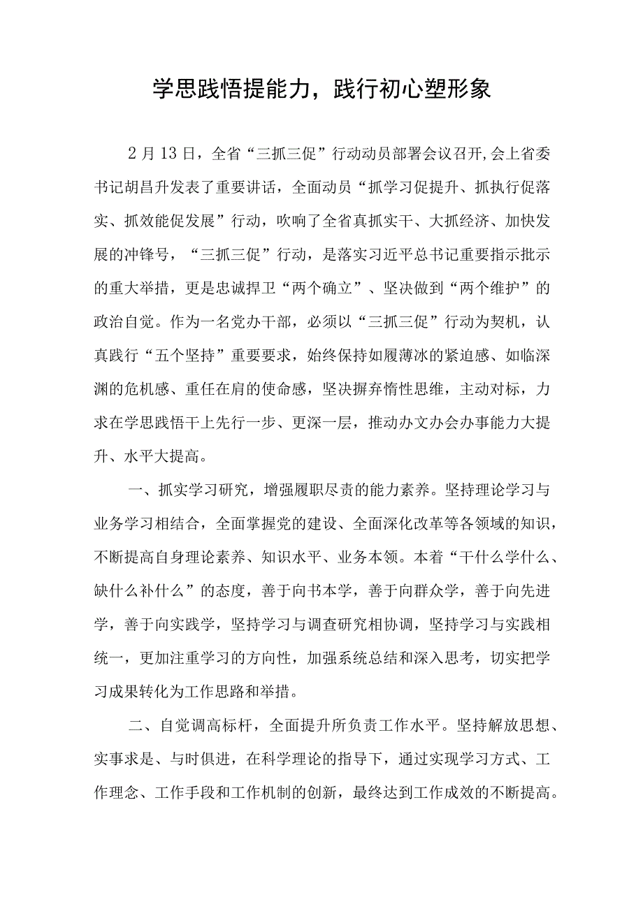 2023“三办三服务’大提速我该怎么办”专题研讨交流发言材料11篇.docx_第2页