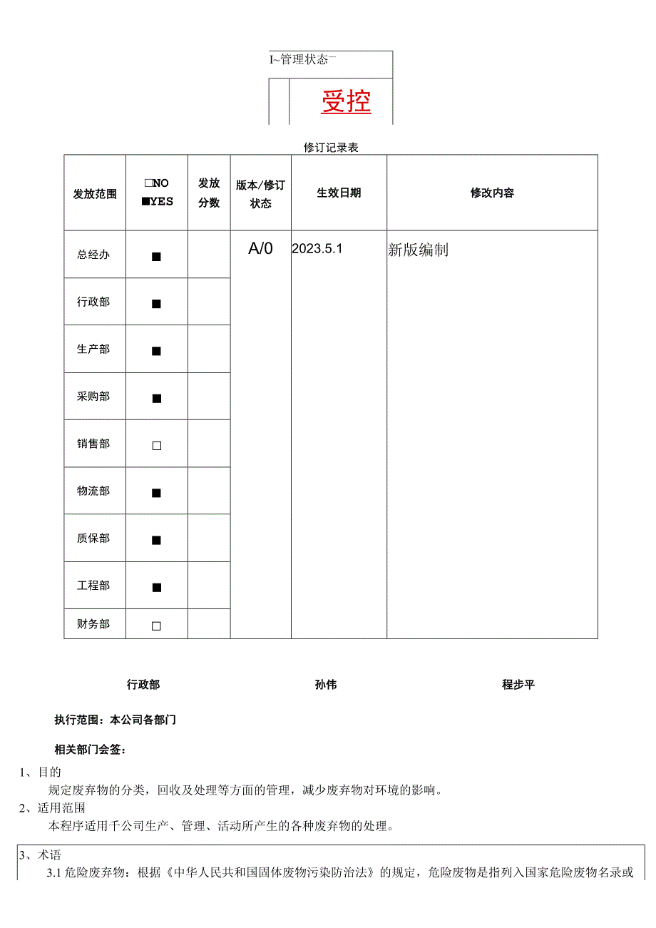 RBA-SP-36 废弃物管理控制程序.docx_第1页