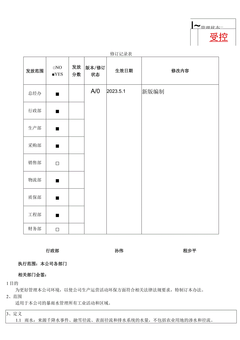 RBA-SP-38 暴雨水管理控制程序.docx_第1页