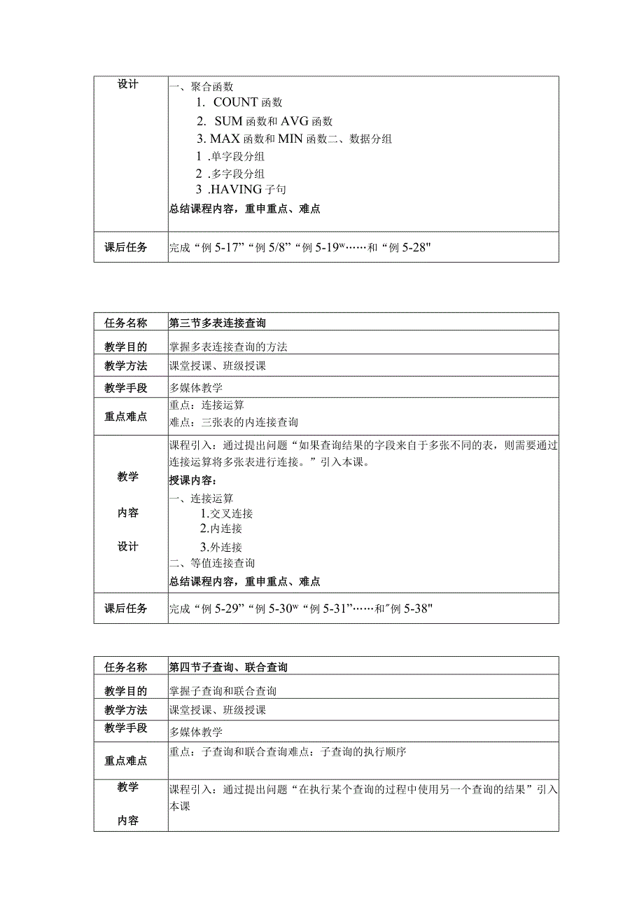 MySQL数据库实用教程（附微课）教案05 数据查询.docx_第3页