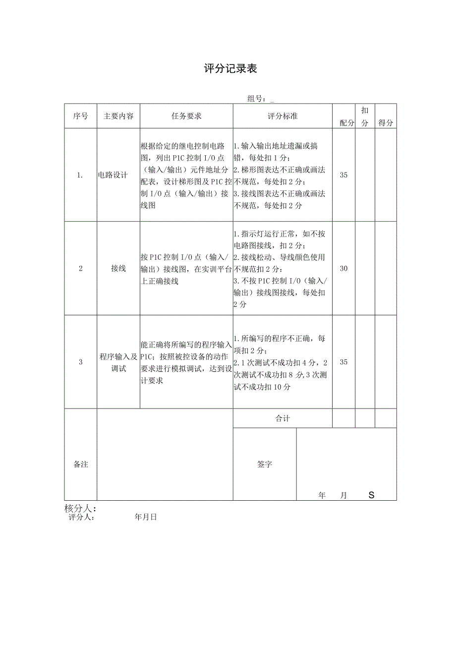 PLC改造三相异步电动机可逆运转控制任务书公开课.docx_第3页