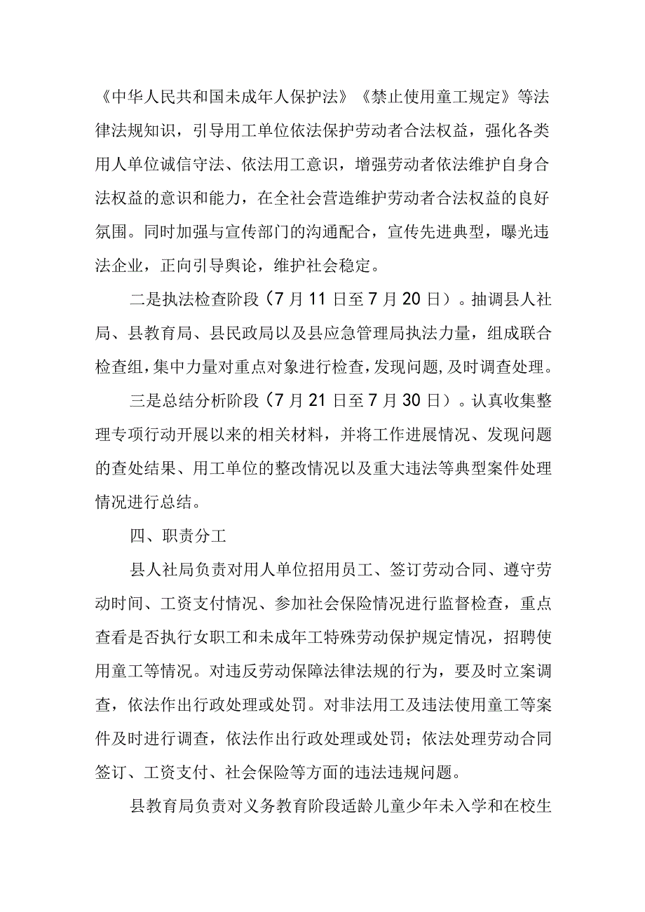 全县开展打击非法使用童工专项行动方案.docx_第2页