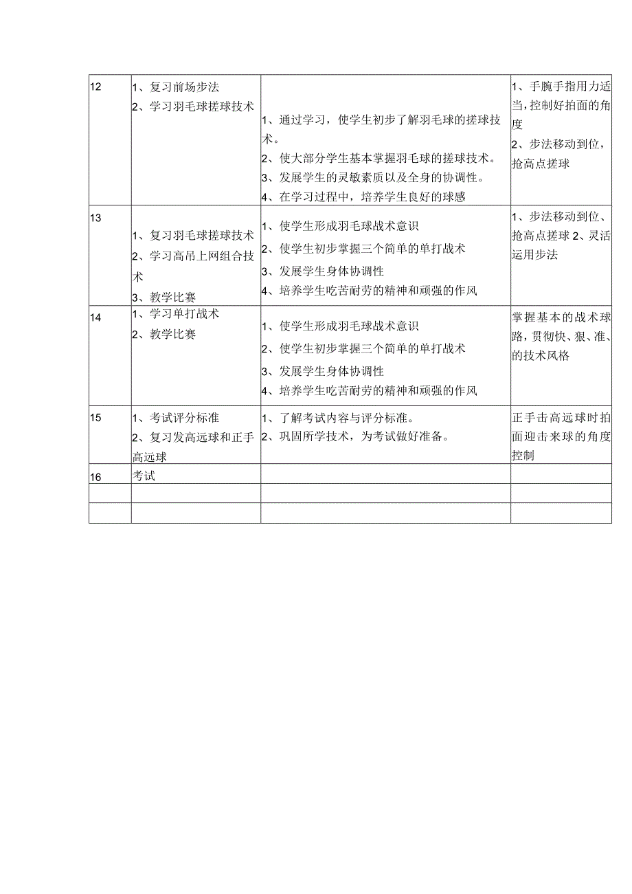 体育与健康《羽毛球》大单元教学计划.docx_第3页