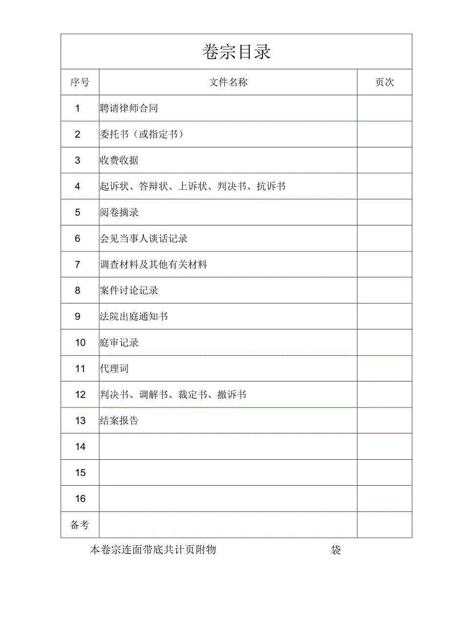 卷宗封面、目录、结案报告 —— 版本(空白).docx_第3页