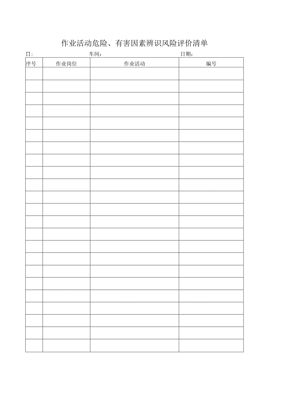 作业活动、设备设施清单.docx_第1页